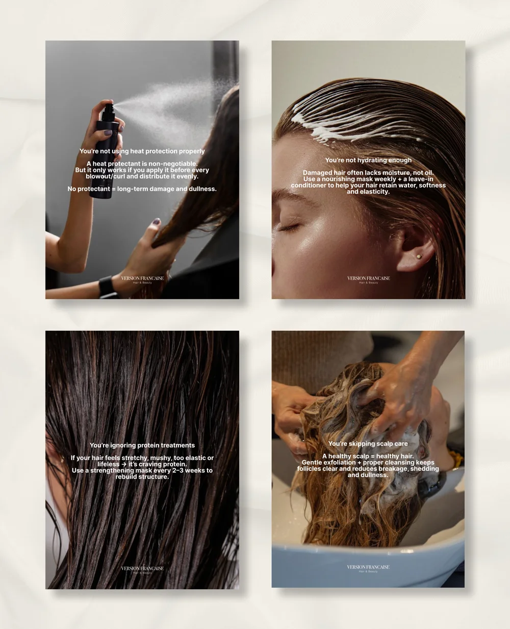 Beauty and hair care social content