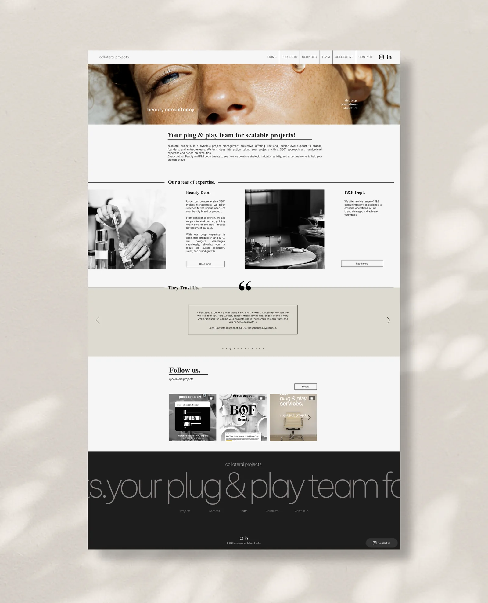Collateral project website
